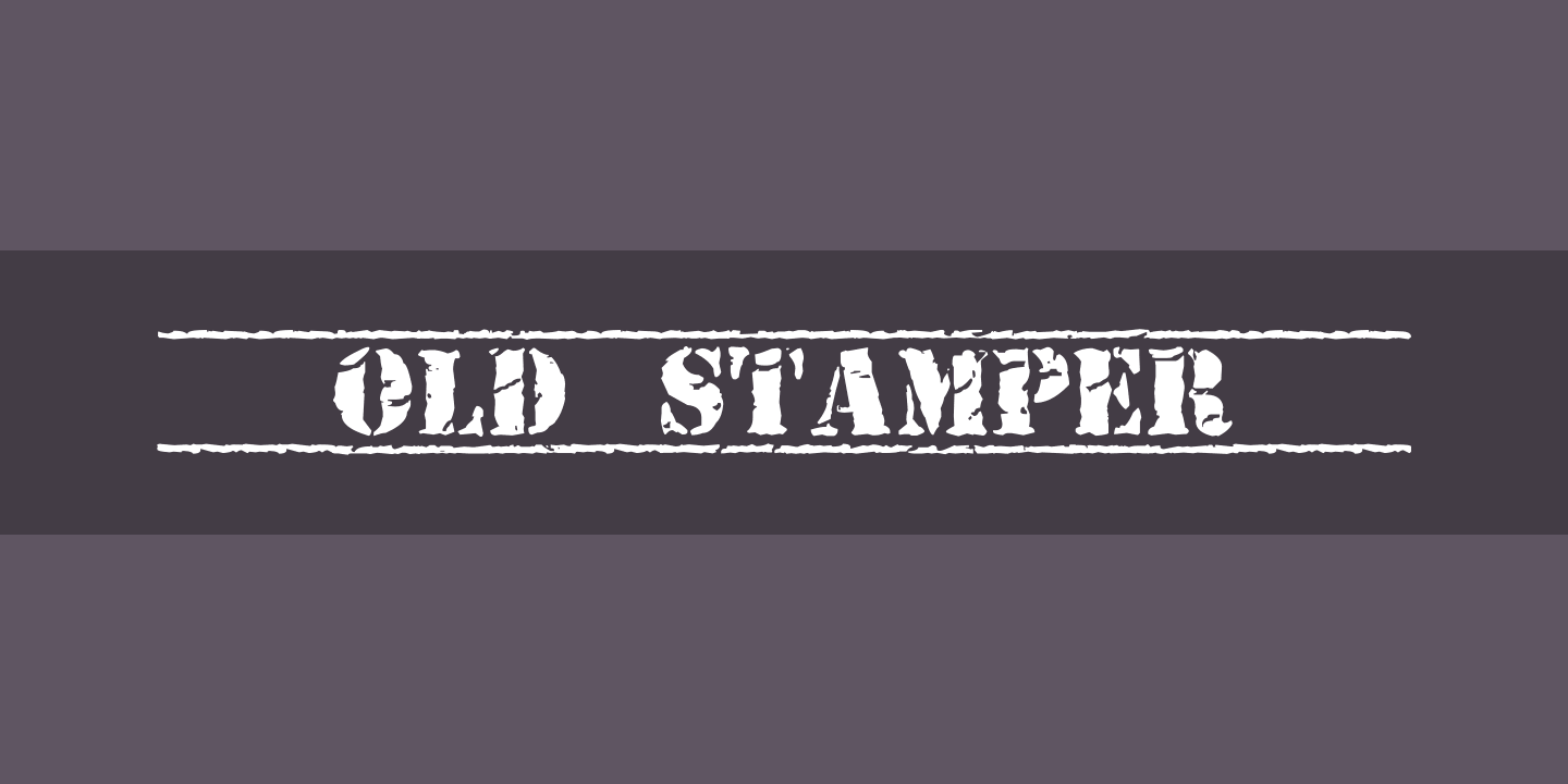 Пример шрифта Old Stamper